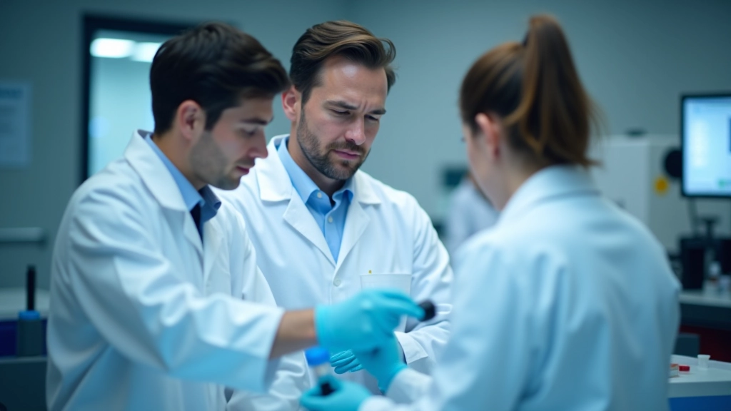 Forschungsteam im Labor bei der Entwicklung neuer Medikamente und Wirkstoffe