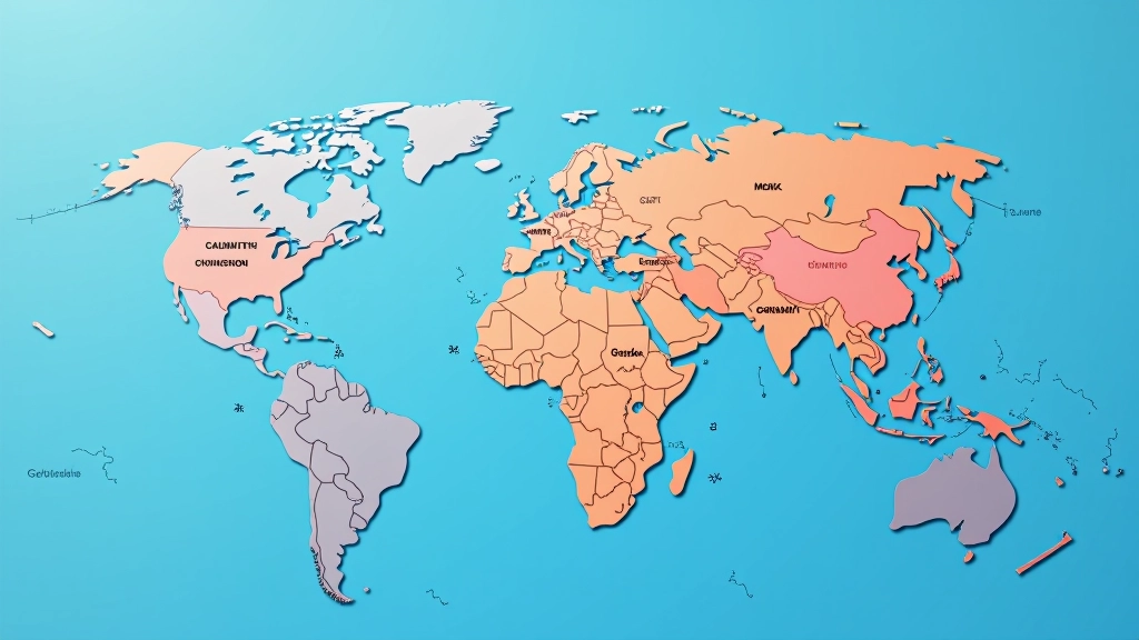Globale Weltkarte mit Deutschland hervorgehoben und Exportrouten zu internationalen Märkten